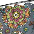 thumbnail image 3 of Elegant Paisley Print Curtain 72x72 Inches, Quick-Dry Polyester with Plastic Hooks, Colorful Retro Boho Floral Pattern for Bathrooms, 3 of 5