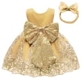 thumbnail image 1 of Vestido CMMCHAAH para niñas pequeñas, amarillo navideño, talla 100, 1 of 3