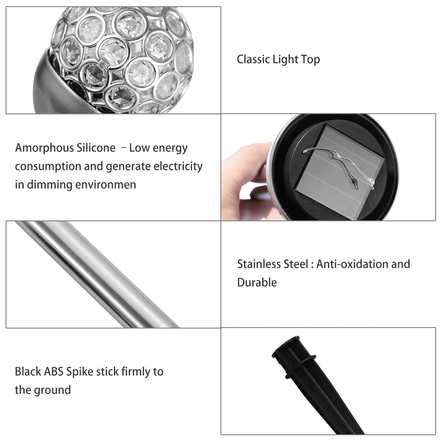 3Pcs Outdoor Solar Lights IP44 Waterproof Ball RGB Light Garden Decor Lamp Landscape Christmas