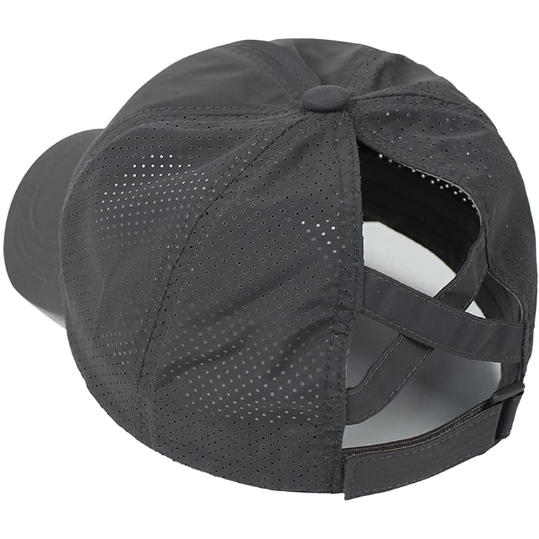 Womens Criss Cross Ponytail Baseball Cap Adjustable High  display picture 1