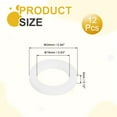 thumbnail image 2 of Uxcell 12Pcs Flat Washers 24mm OD 16mm ID 3mm Thick Sealing Flange Gasket White, 2 of 7