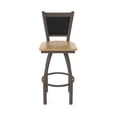 thumbnail image 5 of 870 Hadleigh 30" Swivel Bar Stool with Bronze Finish and Natural Maple Seat and Black Vinyl Back, 5 of 5
