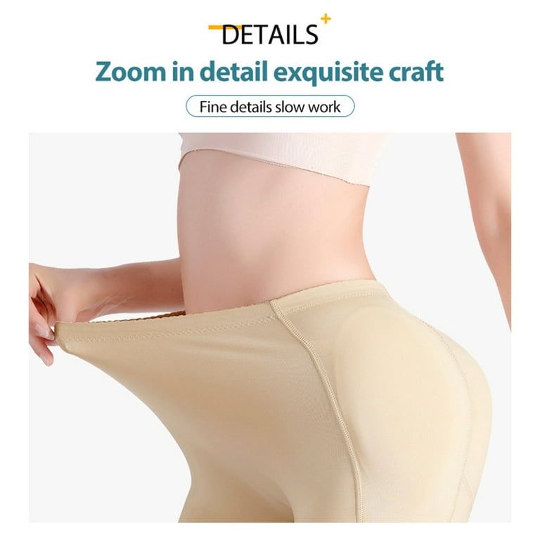 rygai Breathable Butt-lift Underwear Skin-friendly Nylon Lace Design High  Elasticity Butt Shaper for Daily Wear,Skin Color XL