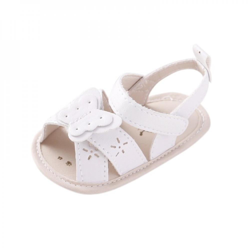 Girls Bowknot Open Toe Flat Strap Sandals Summer Beach Non-Slip Sandals Casual Shoes Toddler/Little Kid 