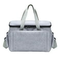 thumbnail image 4 of Bolsa organizadora para cochecito de bebé, bolsa de viaje Universal para mamá con correas para cochecito, bolsa de almacenamiento de artículos diverso Gris, 4 of 7