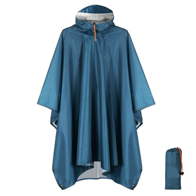 Poncho de Pluie pour Adultes Imperméable Léger Manteaux de Pluie pour Hommes Femmes Veste Réutilisable pour Urgence Camping Activités Extérieures