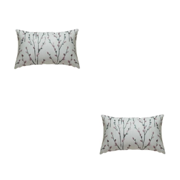 Funda de almohada Injueey 2Conjunto diseño de flores y plantas Rosa 30*50cm