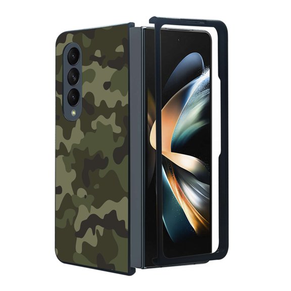 ANJ  Protective Snap-On Design Printed Case Compatible with Samsung Galaxy Z Fold 4 - Green Camo