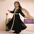 thumbnail image 5 of Staki Abaya for Kids Girls Middle East Prayer Dress Muslim Abaya Hooded Islamic Modest Arabian Dresses Middle Dubai Attire Kaftan 6Y 7Y 8Y Black,12-13 Years, 5 of 7