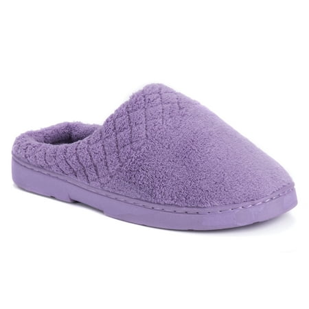 MUK LUKS Micro Chenille Clog Slipper with Quilted Band