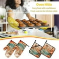 thumbnail image 5 of Cauagu Fantasy Underwater Jellyfish Print Oven Mitts and Pot Holders 4 pcs Set,Extra Thicken Long Kitchen Oven Glove Potholders BBQ Gloves-Oven Mitts and Pot Holders(11 Inch), 5 of 6