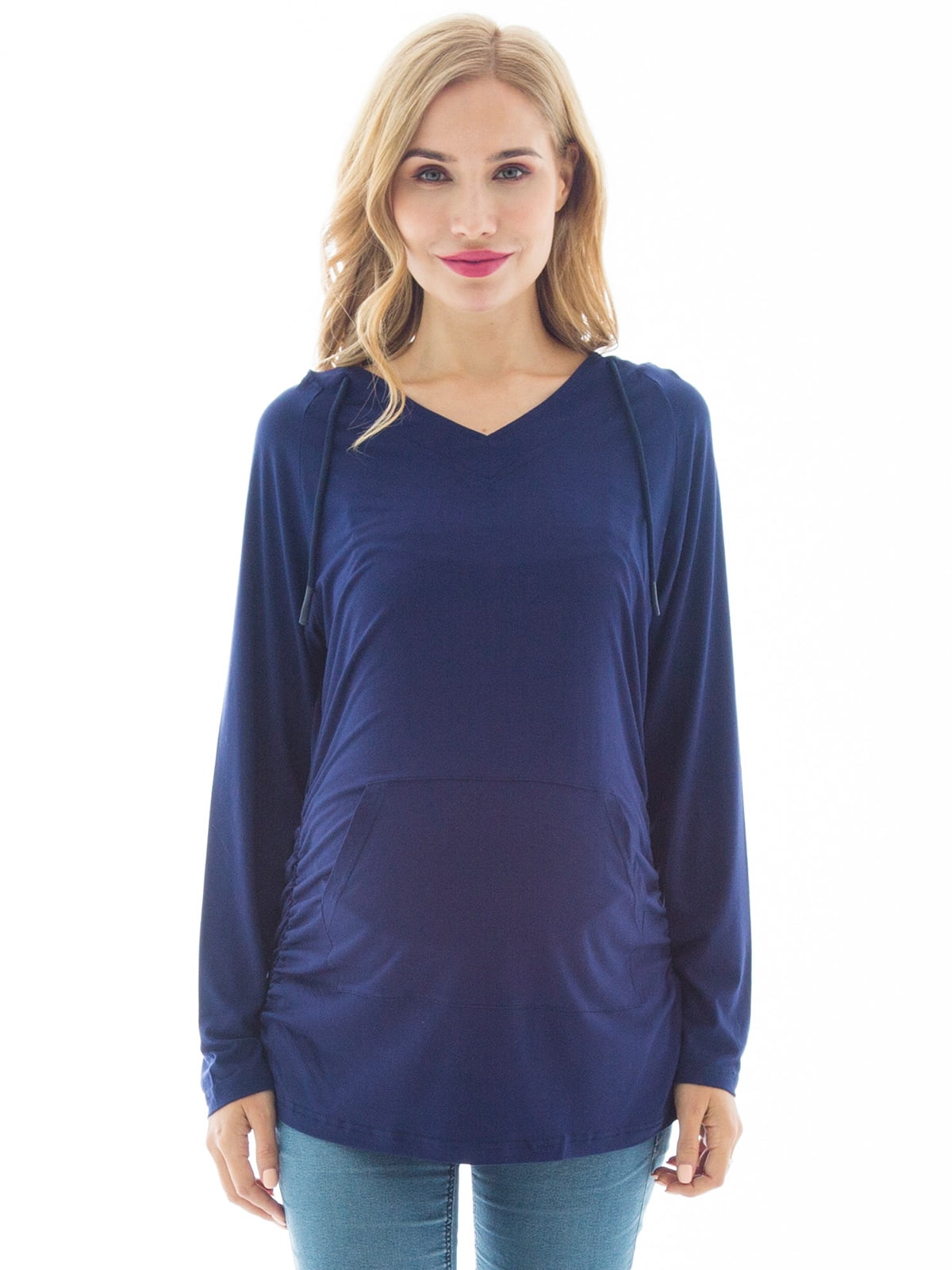 Bearsland Female Long Sleeve Maternity Hoodie Shirt Casual Top Pregnacy