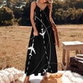 thumbnail image 3 of Airplanes Background with Trajectory Sleeveless Dress Loose Women's Dress Dresses Luxury Evening Dresses, 3 of 9