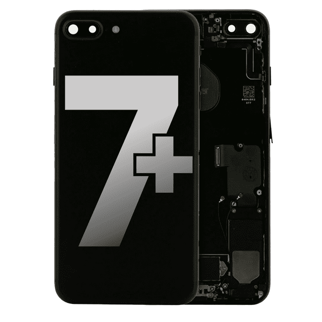 Boîtier Arrière de Remplacement avec Petits Composants Pré-Installés Compatible pour iPhone 7 Plus (Utilisé: Grade A)(Noir Mat)
