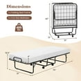 thumbnail image 3 of Costway Lit Pliant avec Matelas 74 Pouces x 31 Pouces Format Couchette Lit d'Appoint Roulant Gain de Place, 3 of 10