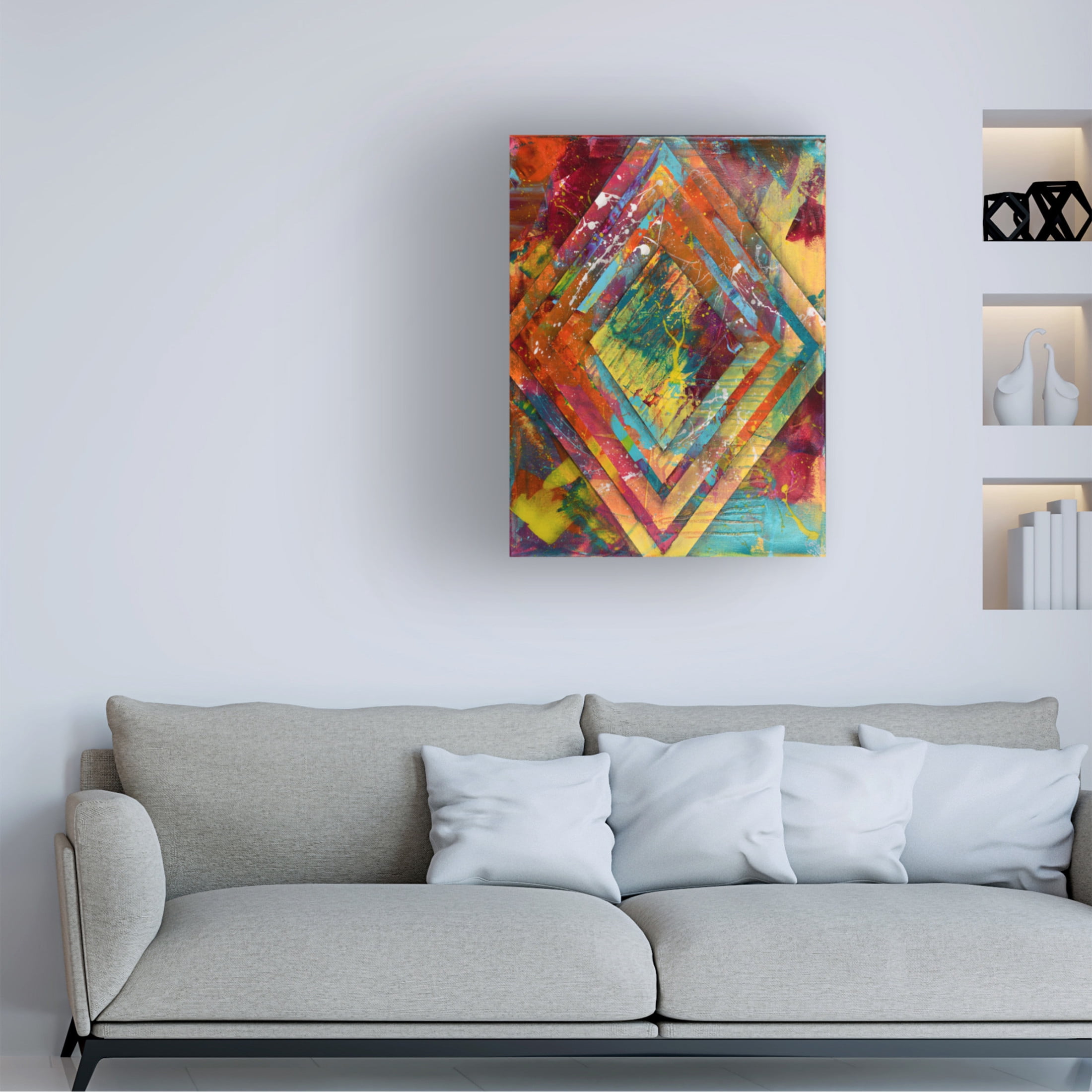 Canvas Wall Art - Roxy Wuz Here 'Untitled No 2' Wall Art for Living Room, Bedroom, or Office Décor by Trademark Fine Art - 35 x 47 Inches