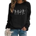 thumbnail image 1 of Sexy Dance Mujeres Otoño Sudaderas Manga Larga Cuello Redondo Jersey Casual Suelto Tops Camisa, 1 of 2