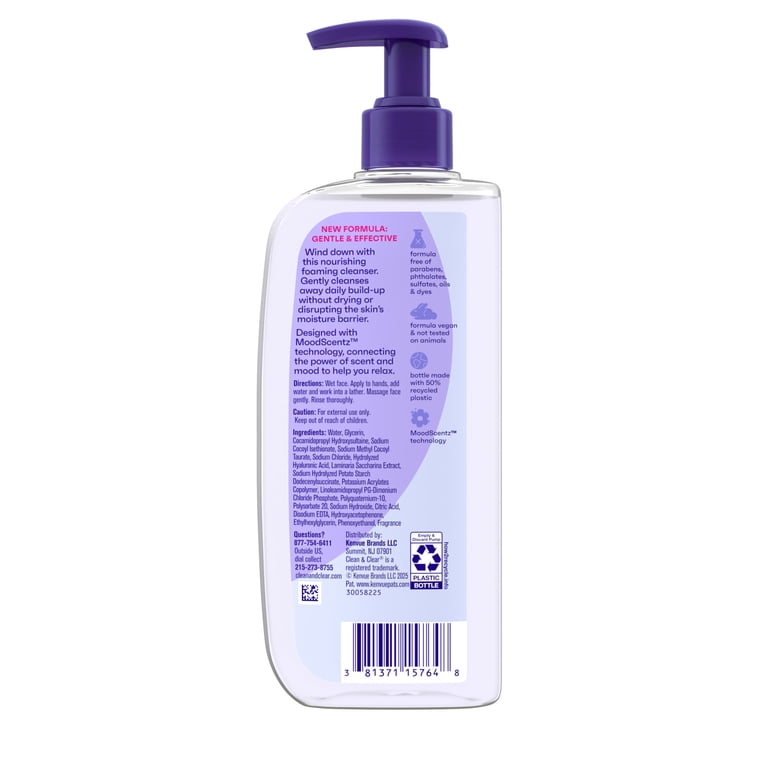 Clean & Clear Night Relaxing Oil-Free Night Face Wash, 8 fl. oz