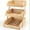3-layer Fruit Basket, variant on 3 Tier Fruit Basket Stand with Wood Slat Shelves, Produce Organizer for Kitchen Counter