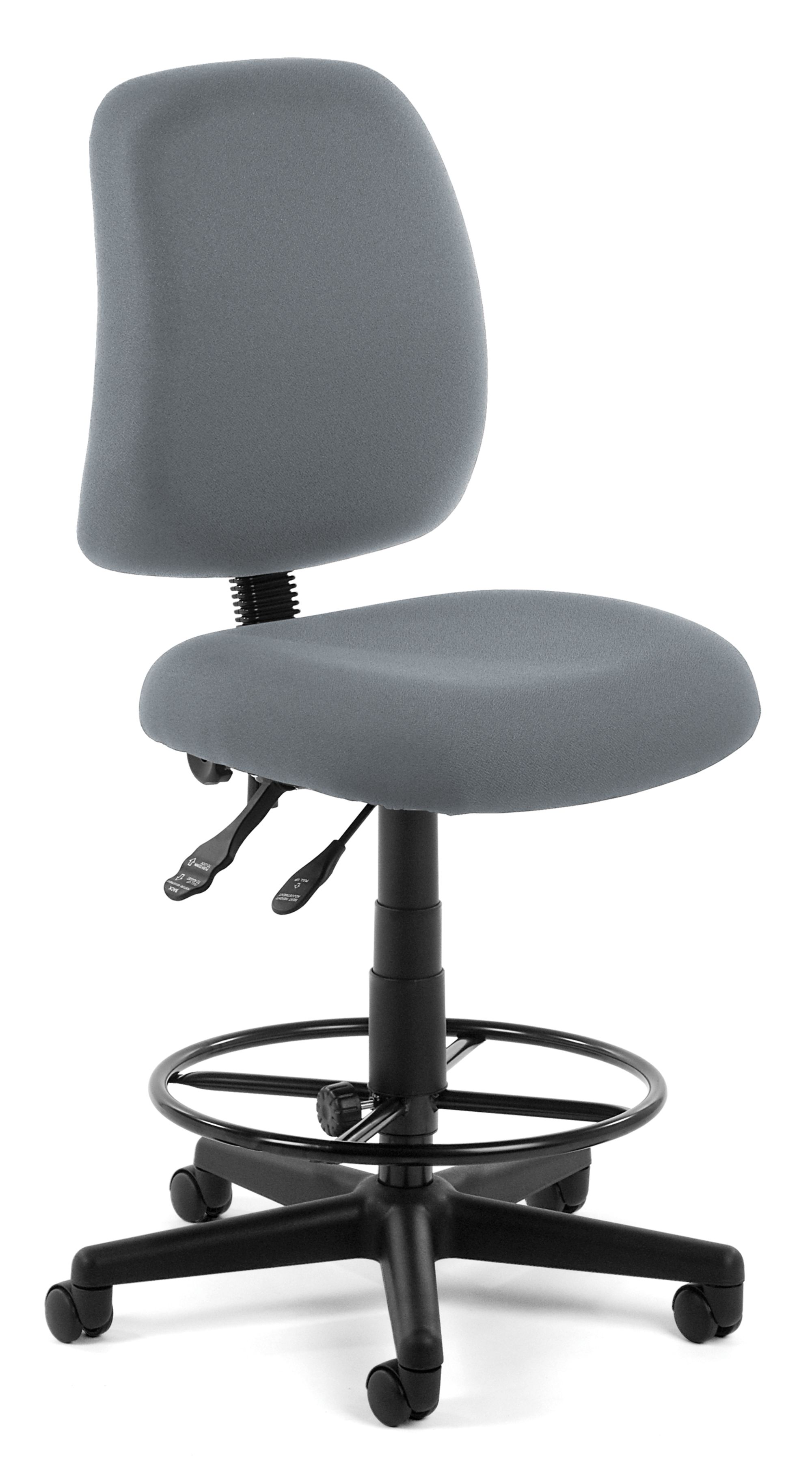 OFM Posture Task Drafting Chair with Drafting Kit in Gray
