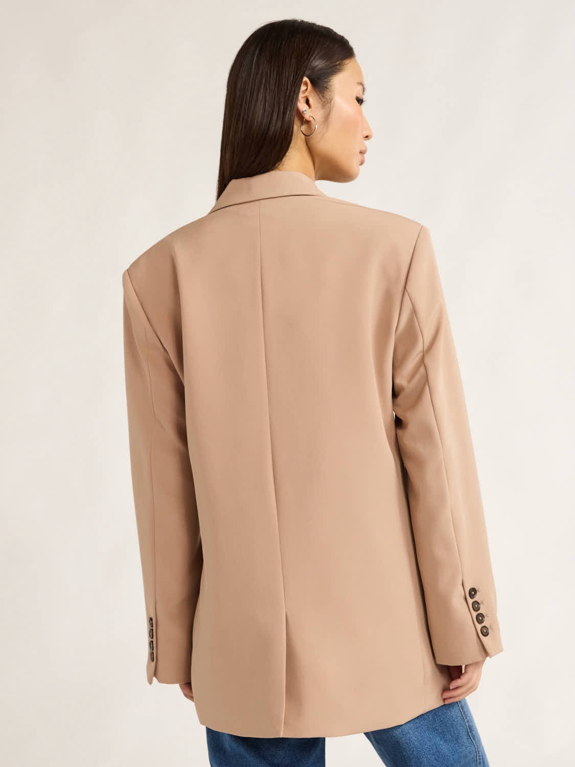 Scoop Women's and Women's Plus Crepe Slouchy Double Breasted Blazer, Sizes XS-4X
