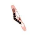 thumbnail image 3 of Mauli Jewels Engagement Rings for Women 0.06 Carat Black Diamond Curved Wedding Band prong 10K Rose Gold, 3 of 6