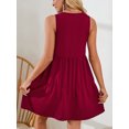 thumbnail image 6 of Summer Dresses for Women SHCKE Casual Tank Dresses Sleeveless Beach Vacation Dress V Neck Pleated Dress, 6 of 6