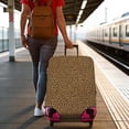thumbnail image 3 of Stretch Luggage Cover XL(29-32in)– Elastic Travel Suitcase Protector with Handle Openings & Bottom Closure, Washable Polyester Spandex Suitcases Cover, Leopard Animal Print, 3 of 5
