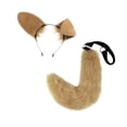 thumbnail image 1 of Conjunto de orejas y cola de animal para cosplay de niños y adultos, cola larga para actuaciones de carnaval, 1 of 8