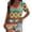 Orange, variant on Graphic Tees for Women T-Shirts Elevated Summer V-Neck Casual Tee with Ethnic Aztec Print Top Breathable Short Sleeve Western Shirt Red L