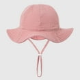 thumbnail image 4 of LOVZFMLL Baby Boys Girls Bucket Hat Wide Brim Sun Protection Adjustable Summer Outdoor Beach Sun Hat for Age 3-12 Months, 4 of 4
