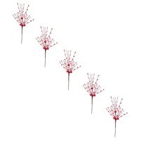 XJGHHSY Valentines Day Decorations Floral Picks Stems - 5 Pcs,18 inch Artificial Red Berry Heart Shaped Branches Gift for Wedding Home Vase Decor,Red Pink Hreat
