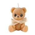 thumbnail image 2 of Loespoir Valentines's Day Bear Scented Candle, Gift Ornament Decorative Candle, Teddy Bear Shaped Scented Wax, For Romantic Ambiance, Gift for Him or Her, Aromatherapy(Khaki), 2 of 6