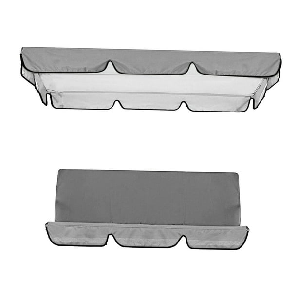 Funda protectora para columpio de patio, duradera, ligera, impermeable, para jardín, 3 plazas Gris