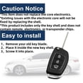 thumbnail image 5 of 3 Button Flip Key Fob Shell Case for Hyundai i10 i20 i30 i40 ix20 ix35 Elantra Tucson Santa Fe No Battery, 5 of 19