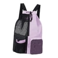 thumbnail image 3 of Mochila de malla con cordón para entrenamiento, transpirable, ligera, de nailon, para hombre y mujer púrpura, 3 of 8
