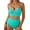 08 Turquoise, variant on DOKOTOO Bikini Sets for Women High Waisted Seashell Textured 2 Piece Swimsuits Knotted Front Bathing Suits