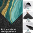 thumbnail image 3 of Teal Gold Marble Pattern Kitchen Rugs Sets Of 3,Kitchen Runner Rugs Non Skid Washable,Decorative Kitchen Floor Mats for Kitchen,Sink,Laundry,17"x30"+ 17"x47" + 17"x59", 3 of 6