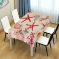 thumbnail image 4 of Yayeee Tablecloths 54" x 54" Rectangle Wrinkle Resistant Party Table Cover, Beige Starfish, 4 of 8
