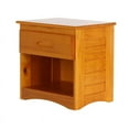 thumbnail image 4 of Home Square 23" 1 Drawer Pine Wood Night Stand in Warm Honey & Oak - Set of 2, 4 of 7