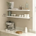 thumbnail image 4 of Ballucci 48" Floating Shelves, 2-Pack Wood Wall Shelf Set with Invisible Brackets, 8" Deep, White, 4 of 9