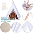 thumbnail image 7 of DEWEL Dog Teepee Cat Tent Pet Private Cabin House,White,Protable,Washable,28 x 24 inch(Without Cushion), 7 of 7
