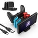 thumbnail image 1 of Cargador para mandos de Nintendo Switch, OLED, Lite, estación de carga 6 en 1 para JoyCon y Pro Controller, soporte de carga para mandos con indicador LED y cable de carga tipo C, 1 of 7