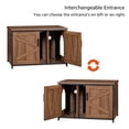 thumbnail image 6 of Unipaws Cat Litter Box Enclosure with Top Opening, Cat Washroom Storage Bench for Large Cat, High Jumbo Litter Box, Walnut, 6 of 7