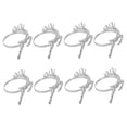 thumbnail image 6 of UEETEK 8Set Elegant Napkin Holders for Cloth Napkins with Silver Alloy for Holiday Celebrations, 6 of 8