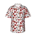 thumbnail image 2 of Goofa Red Food Hawaiian Shirt for Men, Unisex Summer Beach Casual Short Sleeve Button Down Shirts,Aloha Tropical Floral print shirt-3X-Large, 2 of 9