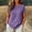Dark Purple, variant on Women’s Boho Trendy Flowy Hawaiian Blouse, Half Sleeve Crew Neck Basic Tee, Casual Summer Daily Going Out Top Pink XXXL