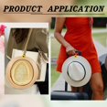 thumbnail image 6 of 2pcs Silicone Hat Clip for Travel with Zinc Alloy Spring Gate Rings Sunflower Yellow 98mm, 6 of 9