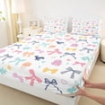 thumbnail image 4 of Erosebridal Colorful Bow Queen Sheet Sets, Cute Jellyfish Shark Bed Set, 4 Pieces, 4 of 5