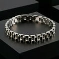 thumbnail image 2 of EOEMY 10mm 8" Women Men Stainless Steel Bracelet Bangle Wristband Cuff Chain Jewelry-Silver, 2 of 5